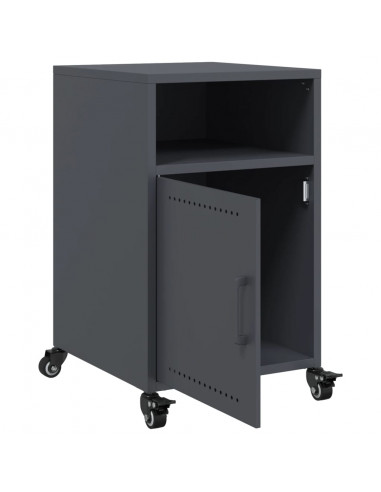 Comodino Antracite 36x39x59 cm in Acciaio