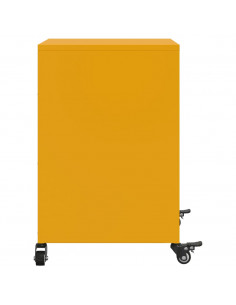 Comodino Giallo Senape 36x39x59 cm in Acciaio 2