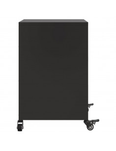 Comodino Nero 36x39x59 cm in Acciaio 2