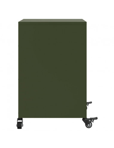 Comodino Verde Oliva 36x39x59 cm in Acciaio