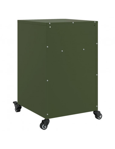 Comodino Verde Oliva 36x39x59 cm in Acciaio