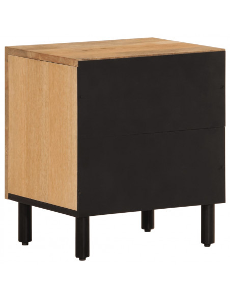 Comodini 2pz 40x33x46 cm in Legno Massello di Mango