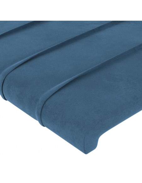 Testiera Blu Scuro 100x5x78/88 cm in Velluto