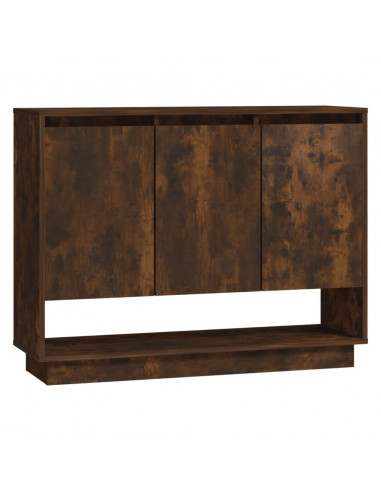 Credenza Rovere Fumo 97x31x75 cm in Truciolato