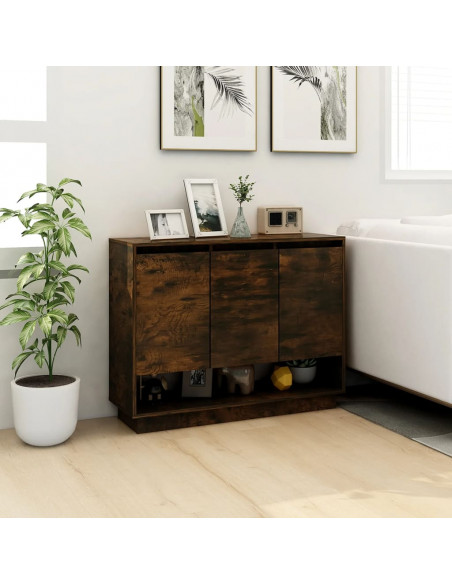 Credenza Rovere Fumo 97x31x75 cm in Truciolato