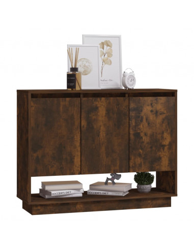Credenza Rovere Fumo 97x31x75 cm in Truciolato