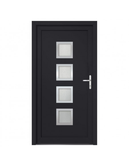 Porta Ingresso Antracite 98x200 cm in PVC
