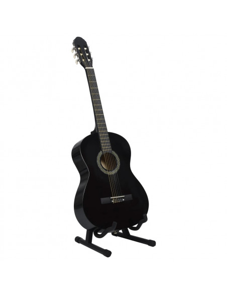 Set Chitarra Classica per Principianti 12 pz Nera 4/4 39"