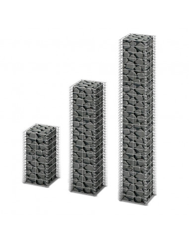 Set Gabbioni 3 pz in Filo Zincato