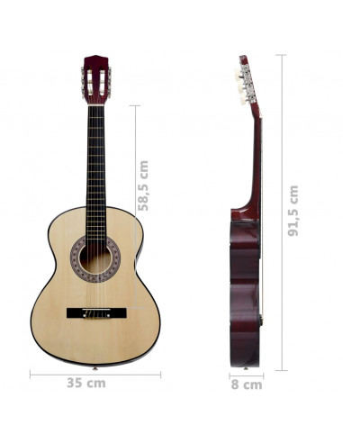 Set Chitarra Classica 8 pz Bambini e Principianti 3/4 36"