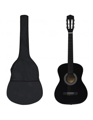 Set Chitarra Classica 8 pz per Principianti Nera 3/4 36"
