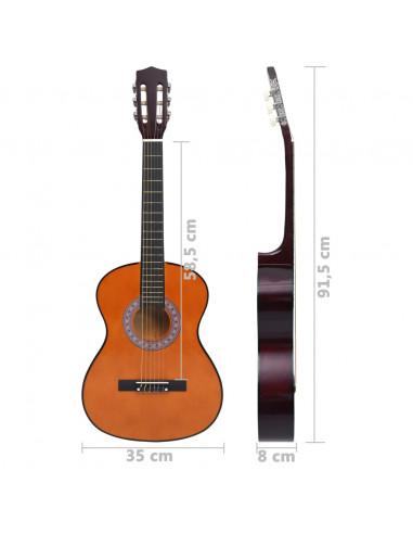 Set Chitarra Classica 8 pz Bambini e Principianti 3/4 36"