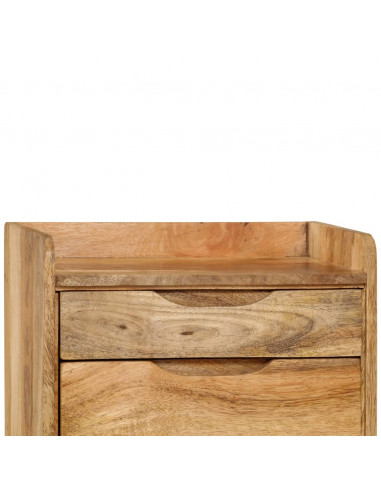 Comodino in Legno Massello di Mango 40x30x59,5 cm