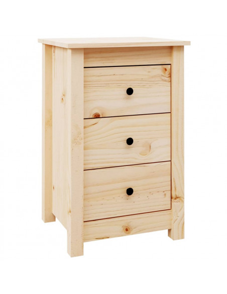 Comodini 2 pz 40x35x61,5 cm in Legno Massello di Pino