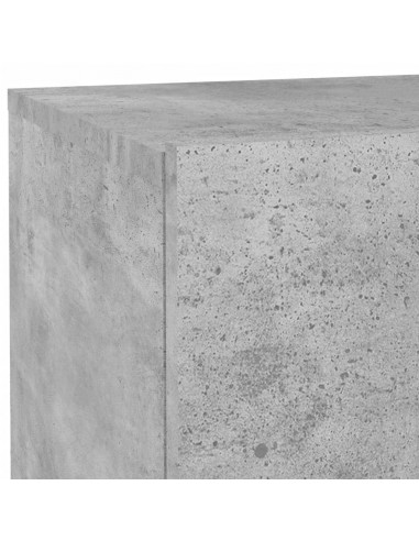 Comodino con Luci LED Grigio Cemento 70x36x40,5 cm