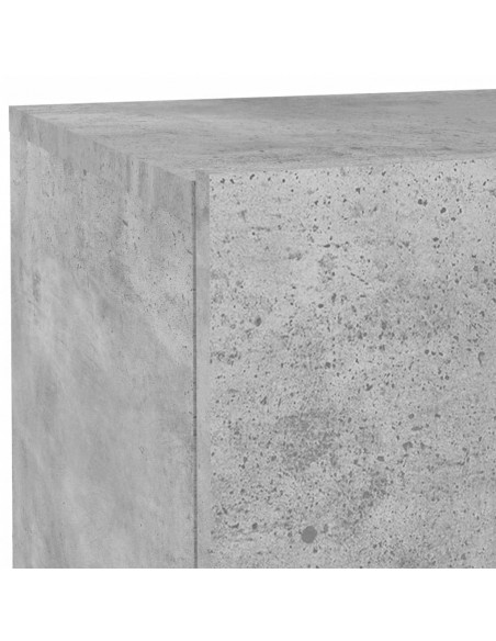 Comodino con Luci LED Grigio Cemento 70x36x40,5 cm