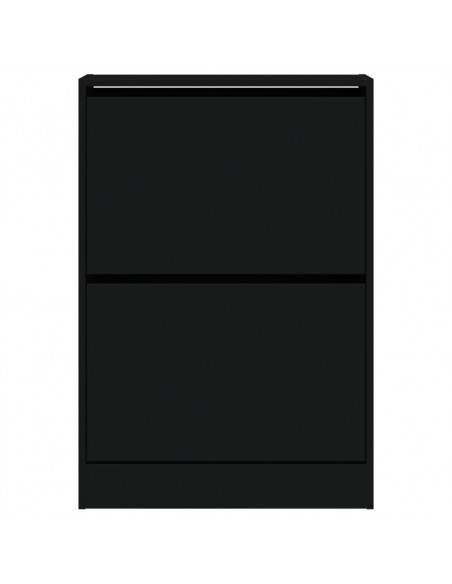 Scarpiera Nera 60x21x87,5 cm in Legno Multistrato