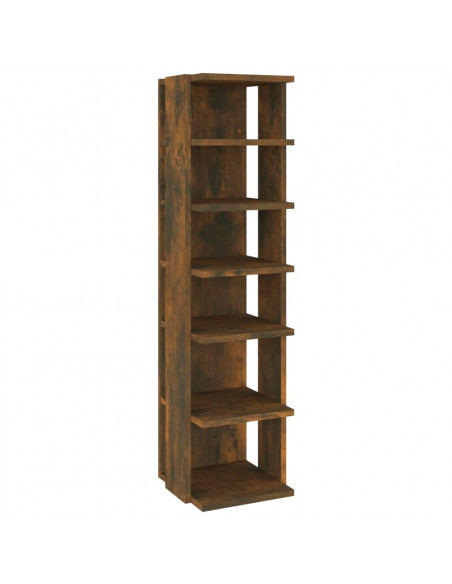 Scarpiera Rovere Fumo 27,5x27x102 cm Legno Multistrato