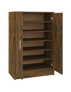 Scarpiera Rovere Fumo 60x35x92 cm in Legno Multistrato 2