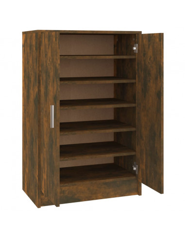 Scarpiera Rovere Fumo 60x35x92 cm in Legno Multistrato