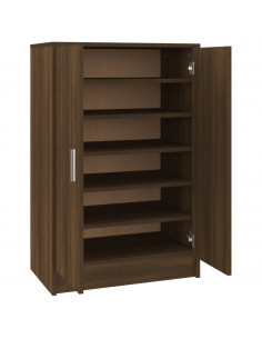 Scarpiera Rovere Marrone 60x35x92 cm in Legno Multistrato 2