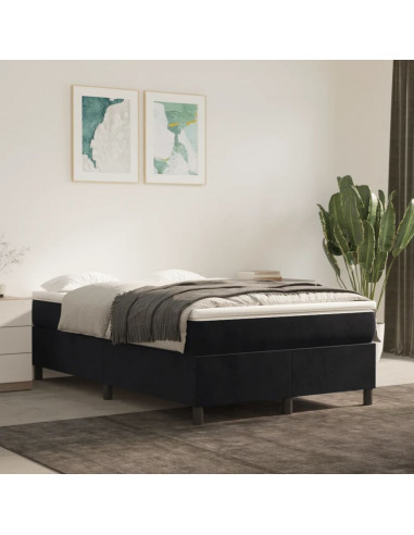 Giroletto a Molle Nero 120x200 cm in Tessuto