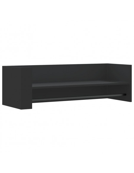 Scaffale a Parete Nero 100x35x30,5 cm in Legno Multistrato