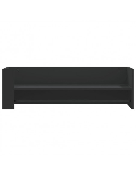 Scaffale a Parete Nero 100x35x30,5 cm in Legno Multistrato
