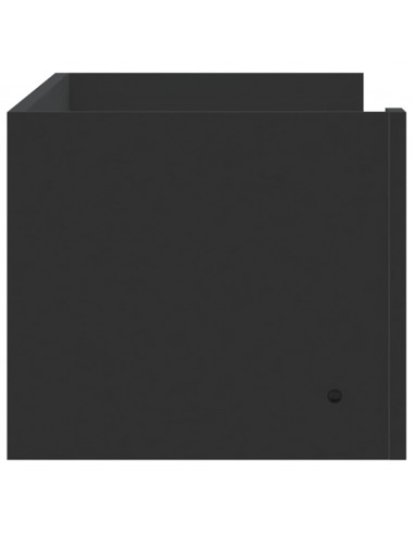 Scaffale a Parete Nero 100x35x30,5 cm in Legno Multistrato