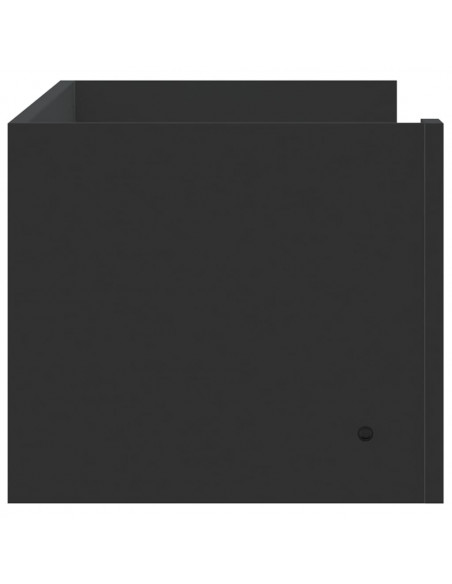 Scaffale a Parete Nero 100x35x30,5 cm in Legno Multistrato