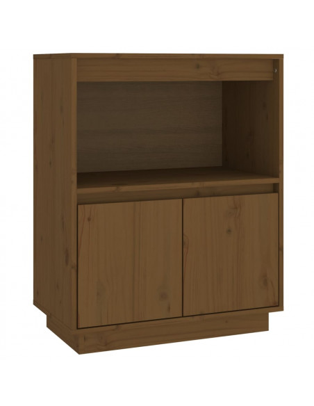 Credenza Marrone Miele 60x34x75 cm in Legno Massello di Pino