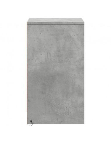 Comodini con Luci LED 2pz Grigio Cemento in Legno Multistrato