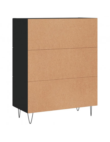 Credenza Nera 69,5x34x90 cm in Legno Multistrato