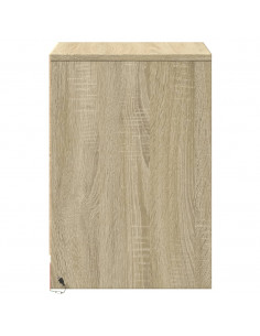 Comodini con Luci LED 2pz Rovere Sonoma in Legno Multistrato 2