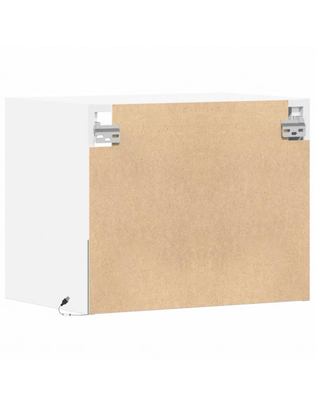 Comodino a Parete con Luci LED Bianco