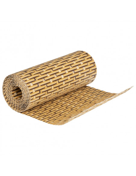 Schermi da Balcone 5 pz Marrone Chiaro 255x19 cm in Polyrattan