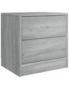 Comodino Grigio Sonoma 40x30x40 cm in Truciolato 2