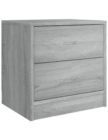 Comodino Grigio Sonoma 40x30x40 cm in Truciolato