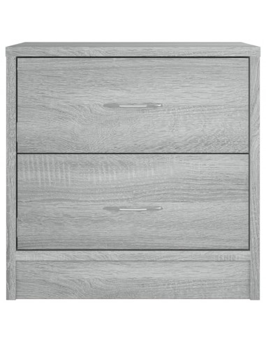 Comodino Grigio Sonoma 40x30x40 cm in Truciolato