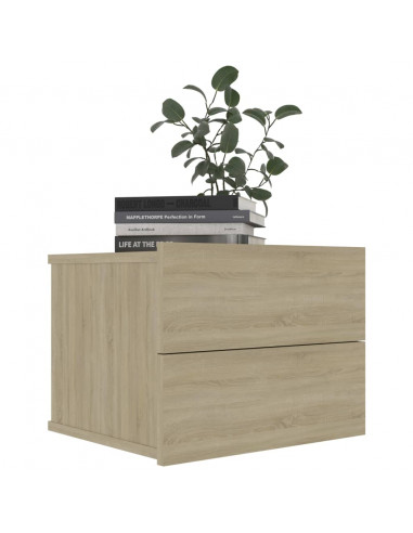 Comodini 2 pz Rovere Sonoma 40x30x30 cm in Legno Multistrato
