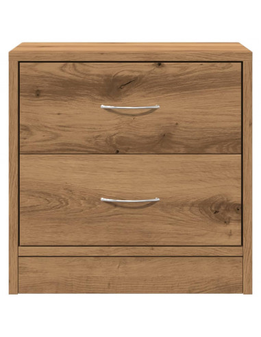 Comodini 2pz Rovere Artigianale 40x30x40 cm in Truciolato