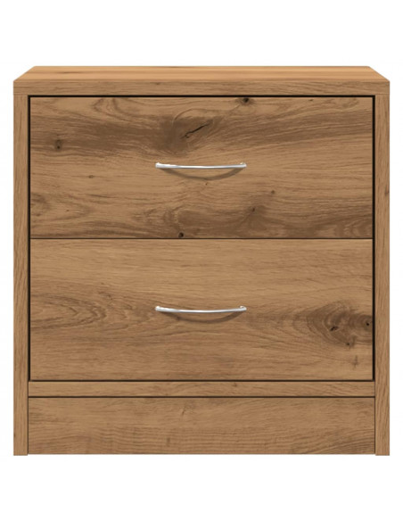 Comodini 2pz Rovere Artigianale 40x30x40 cm in Truciolato