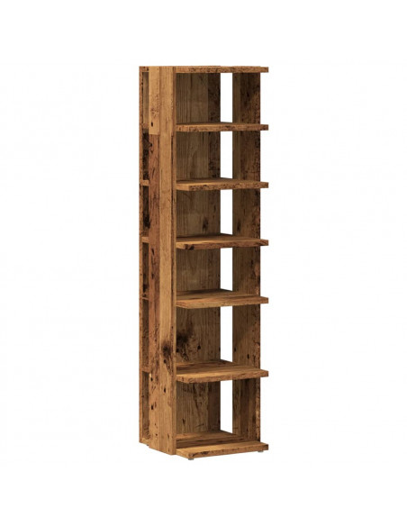 Scarpiera Legno Antico 28x27x102 cm in Legno Multistrato