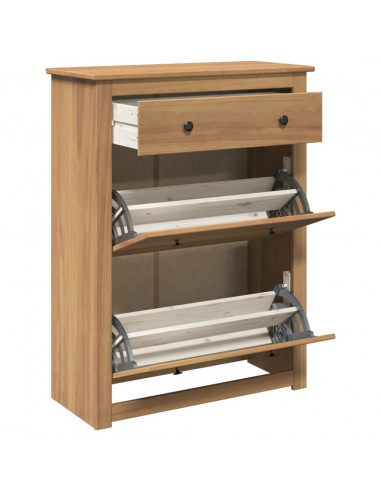 Scarpiera Panama 80x35x105 cm Legno Massello di Pino