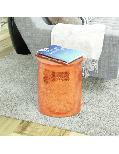 Sgabello/Tavolino Laterale Alluminio Battuto Colore Ottone/Rame