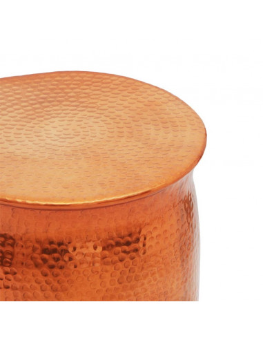 Sgabello/Tavolino Laterale Alluminio Battuto Colore Ottone/Rame