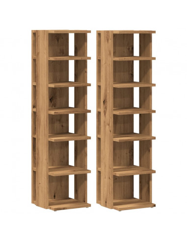 Scarpiere 2 pz Rovere Artigianale 28x27x102 cm in Truciolato