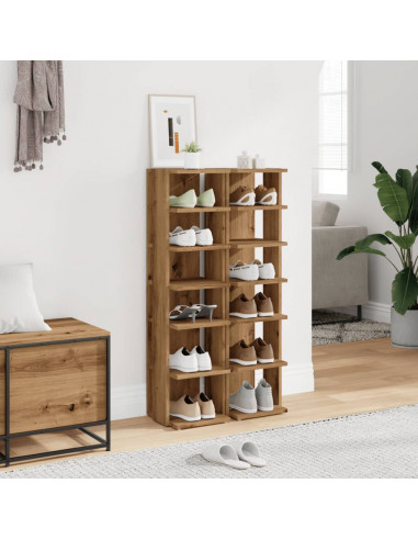 Scarpiere 2 pz Rovere Artigianale 28x27x102 cm in Truciolato