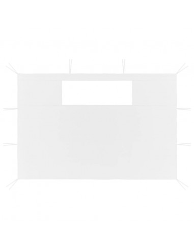 Pareti con Finestre per Gazebo 2 pz Bianche