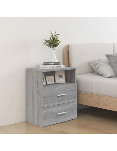 Comodini 2 pz Grigio Sonoma 50x32x60 cm